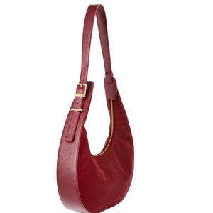 Time and Tru Hobo Shoulder  Adjustable Strap Handbag Red Crimson  (Medium Size )